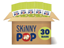 SkinnyPop Original Popcorn, Individual Snack Size Bags, Skinny Pop, Healthy Popcorn Snacks, Gluten Free, 0.65 Ounce (Pack of 30)